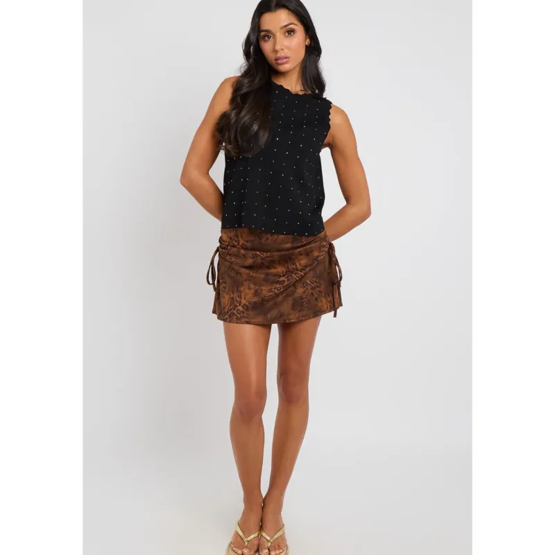 Animal Suede Mini Skirt|Urban Bliss Outlet
