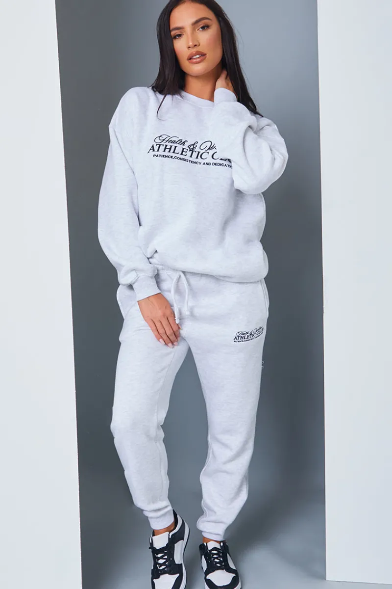Athletic Club' Slogan Oversized Sweater|In the Style New