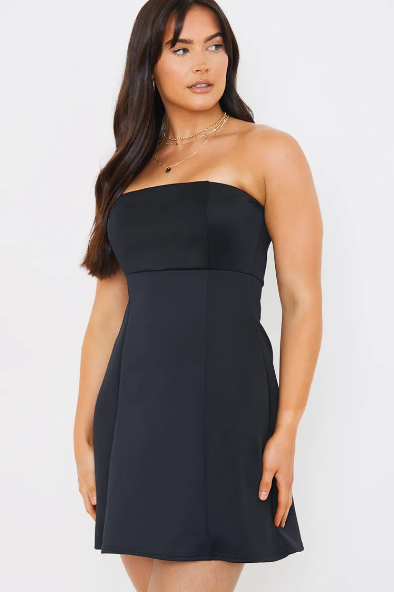 Bandeau A Line Mini Dress|In The Style Discount