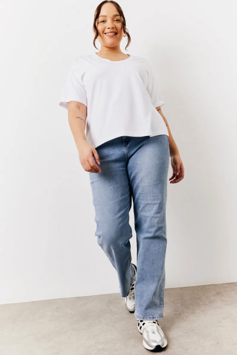 Black and White 2 Pack Slouchy V-Neck T-Shirt|In The Style Online