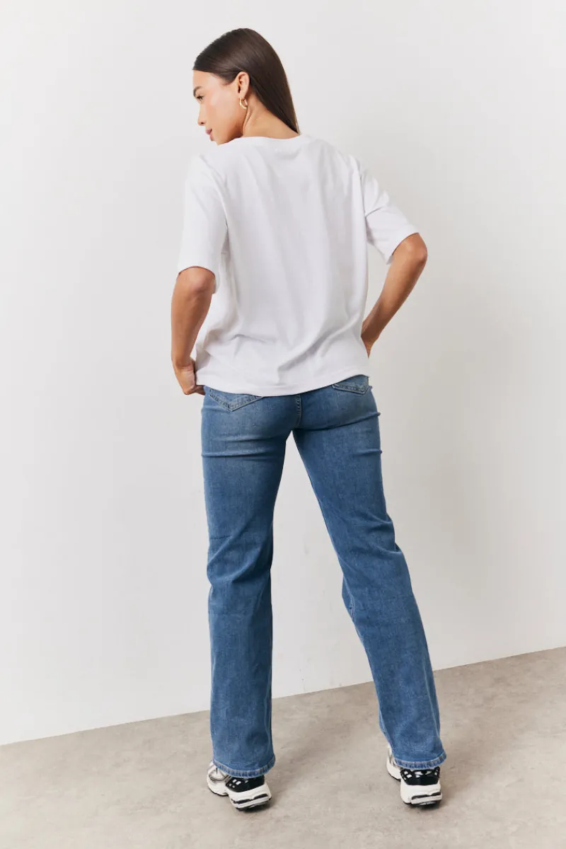 Black and White 2 Pack Slouchy V-Neck T-Shirt|In The Style Online