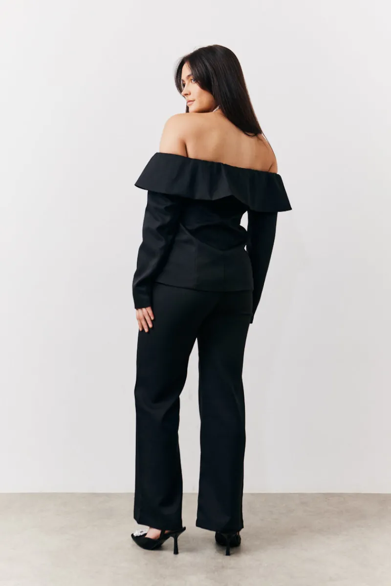 Bardot Button Through Blazer|In the Style
