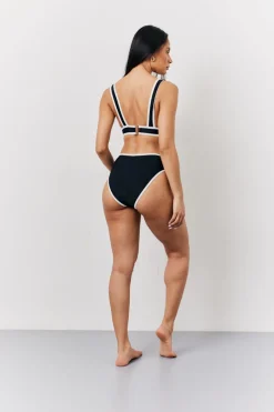 Contrast Binding Plunge Bikini Top|Fits