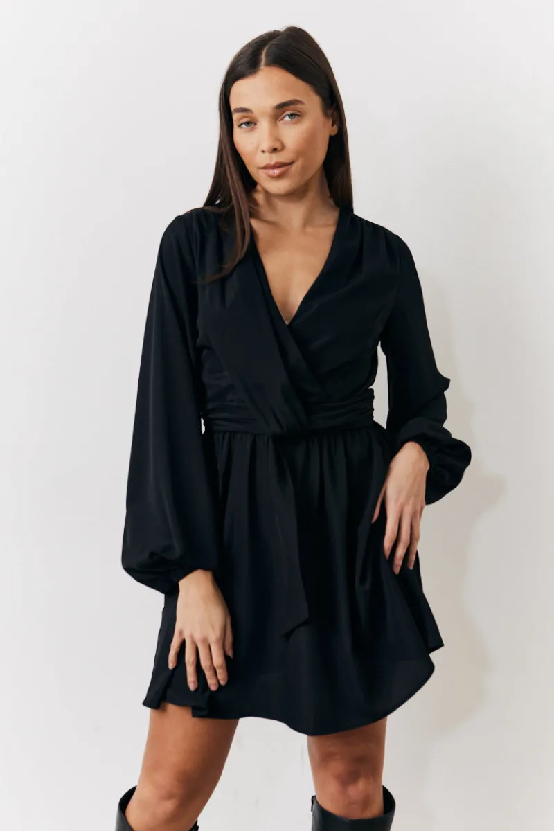 Drape Detail Mini Dress|In the Style Hot