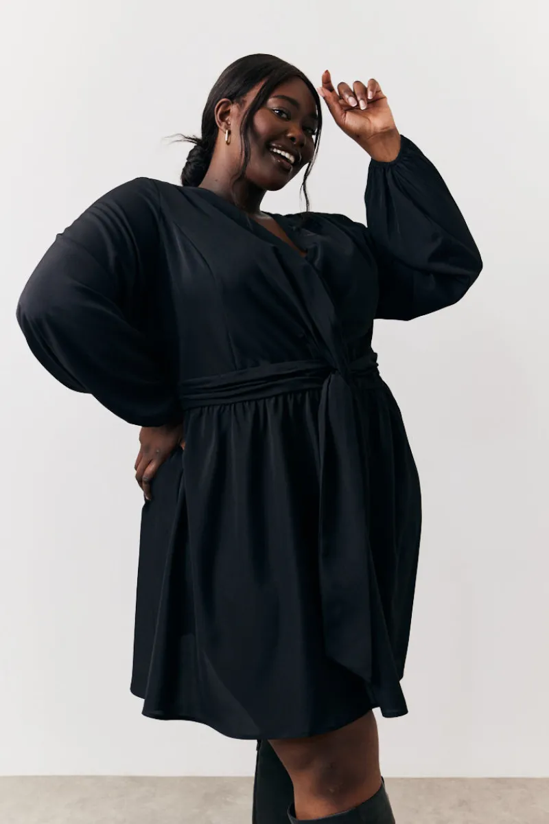 Drape Detail Mini Dress|In the Style Hot