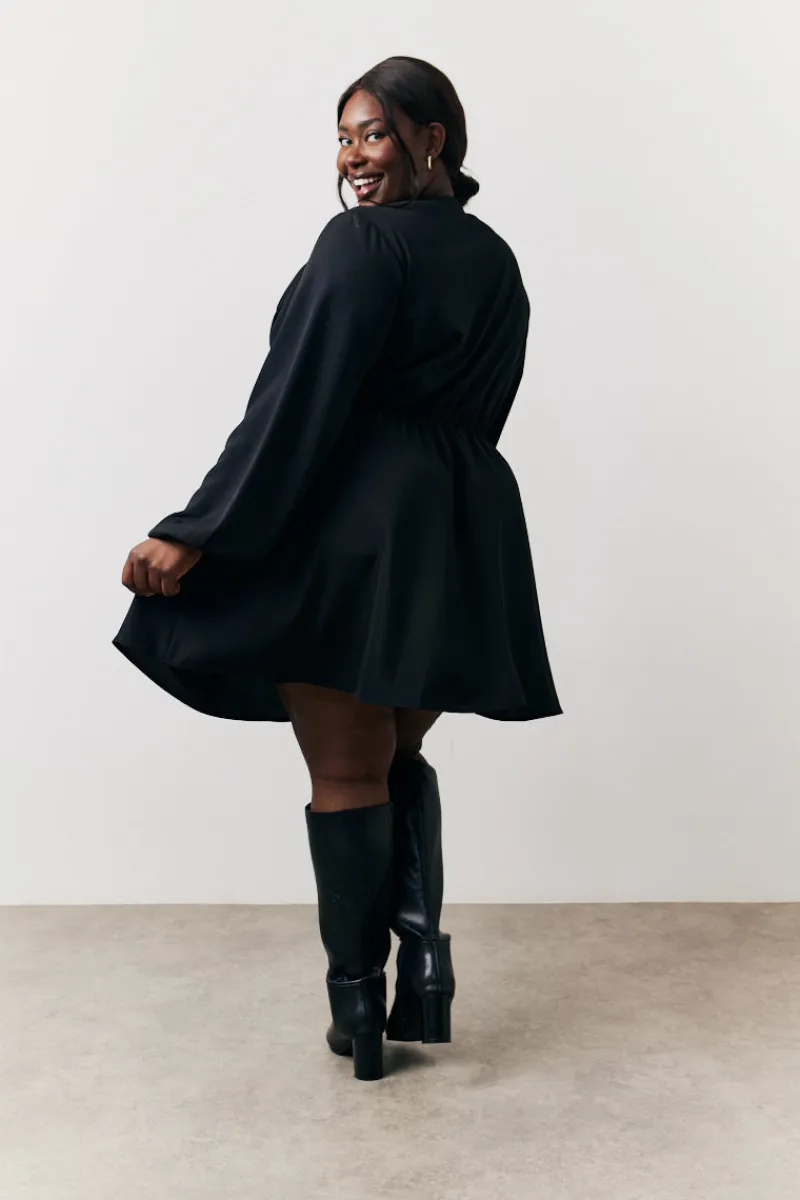 Drape Detail Mini Dress|In the Style Hot
