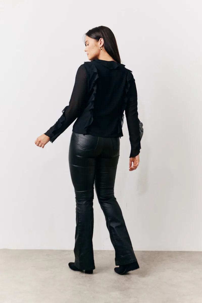 Ruffle Chiffon Blouse|In The Style Discount