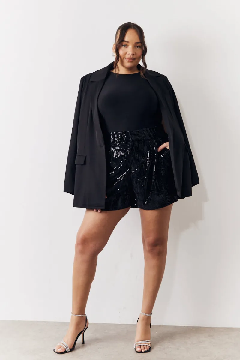 Sequin Boxy Shorts|In the Style New