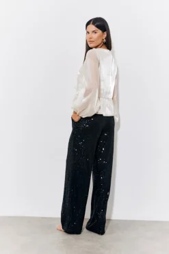 Sequin Wide Leg Trouser|In the Style Best