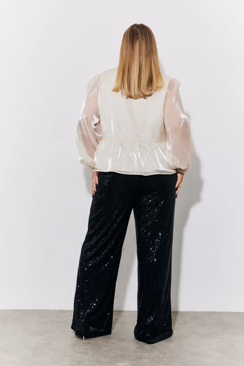Sequin Wide Leg Trouser|In the Style Best