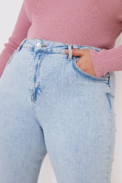 Bleach Wash Straight Leg Jean|In the Style Clearance