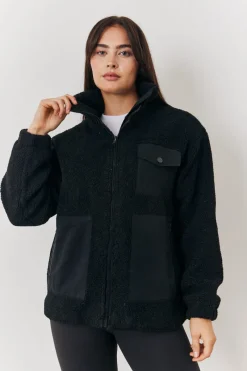 Borg Jacket With Pocket Detail|In the Style New