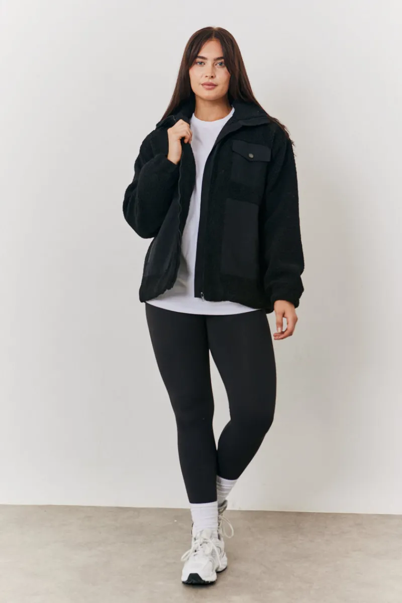 Borg Jacket With Pocket Detail|In the Style New
