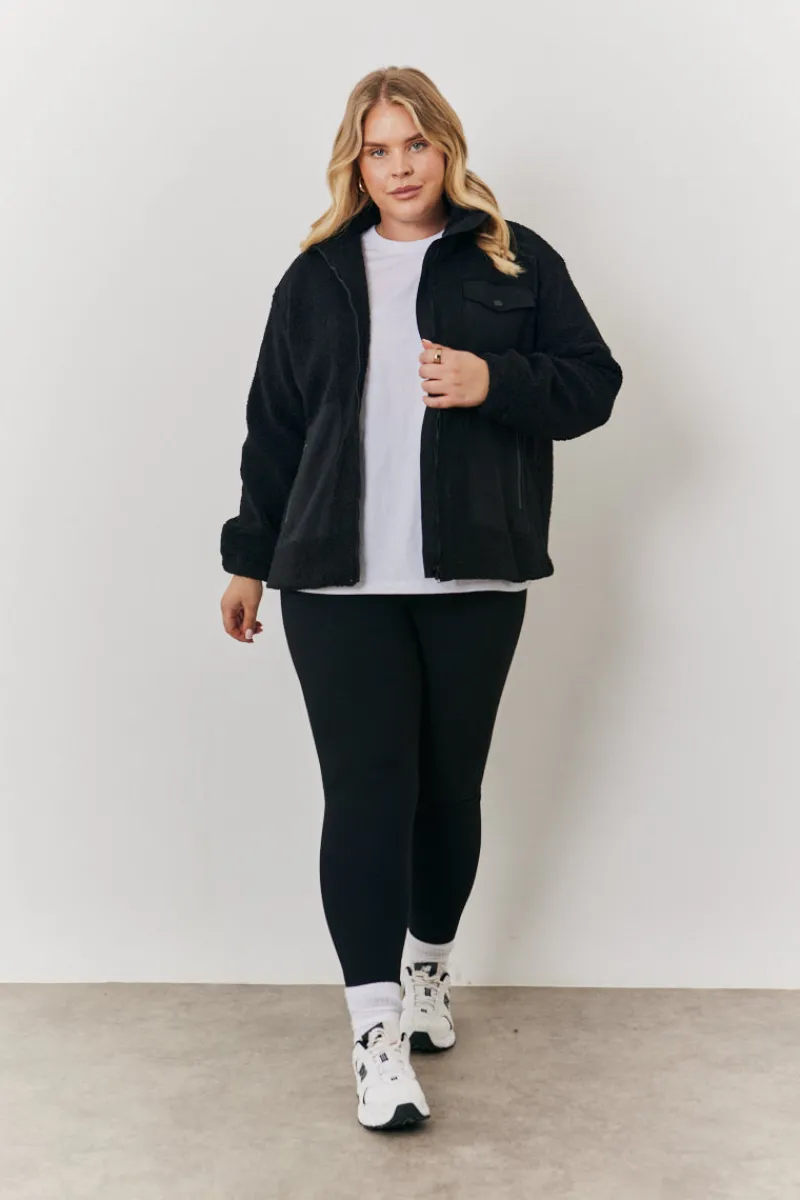 Borg Jacket With Pocket Detail|In the Style New