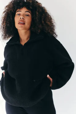 Borg Lined Half Zip Up Fleece|Fits