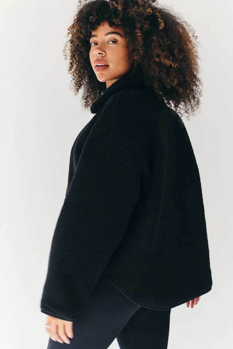 Borg Lined Half Zip Up Fleece|Fits