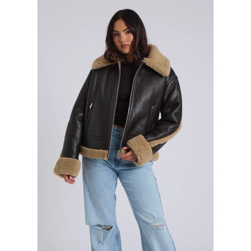 Borg Trim Bonded Aviator|Urban Bliss Discount