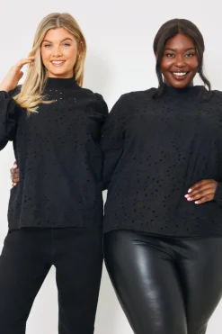 Broderie High Neck Blouse|In the Style Best