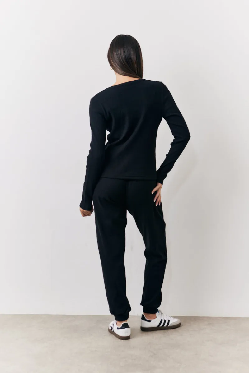 Brushed Rib Co Ord Slim Joggers|In The Style Outlet