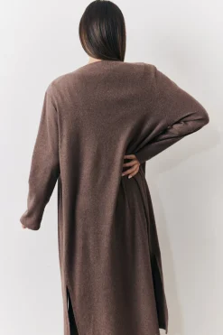 Brushed Rib Maxi Co Ord Cardigan|In The Style