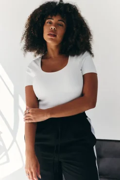Built In Bra Sculpt & Control Short Sleeve Bodysuit|Fits Best