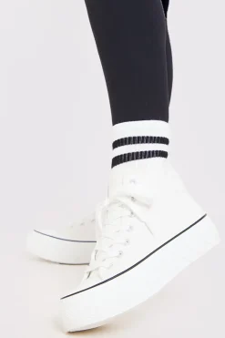 Canvas High Top Trainers|In The Style Outlet