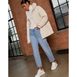 Padded Puffer Coat in Cream|CHI CHI LONDON Hot