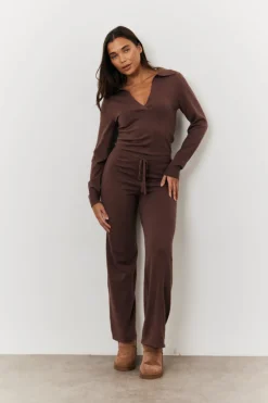 Collared Knit Jumpsuit|In the Style New