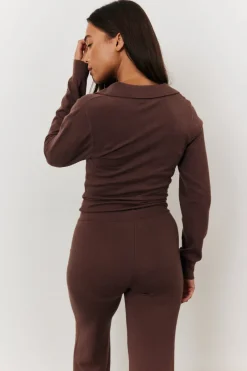 Collared Knit Jumpsuit|In the Style New