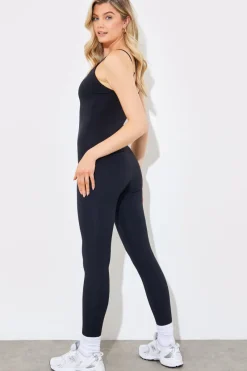 Contour Built-In Bra Scoop Neck Strappy Unitard|Fits Sale