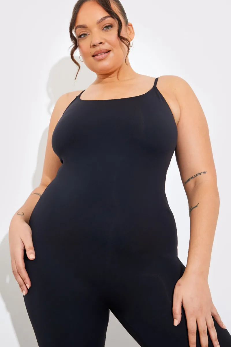 Contour Built-In Bra Scoop Neck Strappy Unitard|Fits Sale