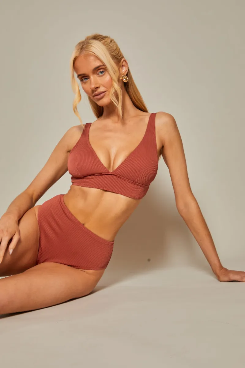 Contour Rib Bikini Top|In The Style Hot