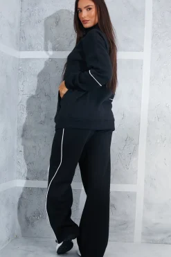 Contrast Piping Wide Leg Joggers|In the Style Outlet