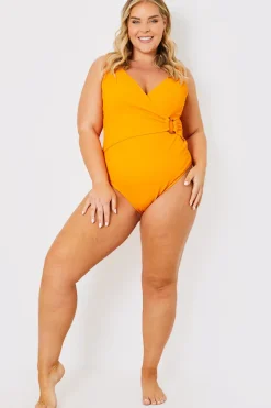 Control Crinkle Wrap Front O Ring Swimsuit|In the Style Online