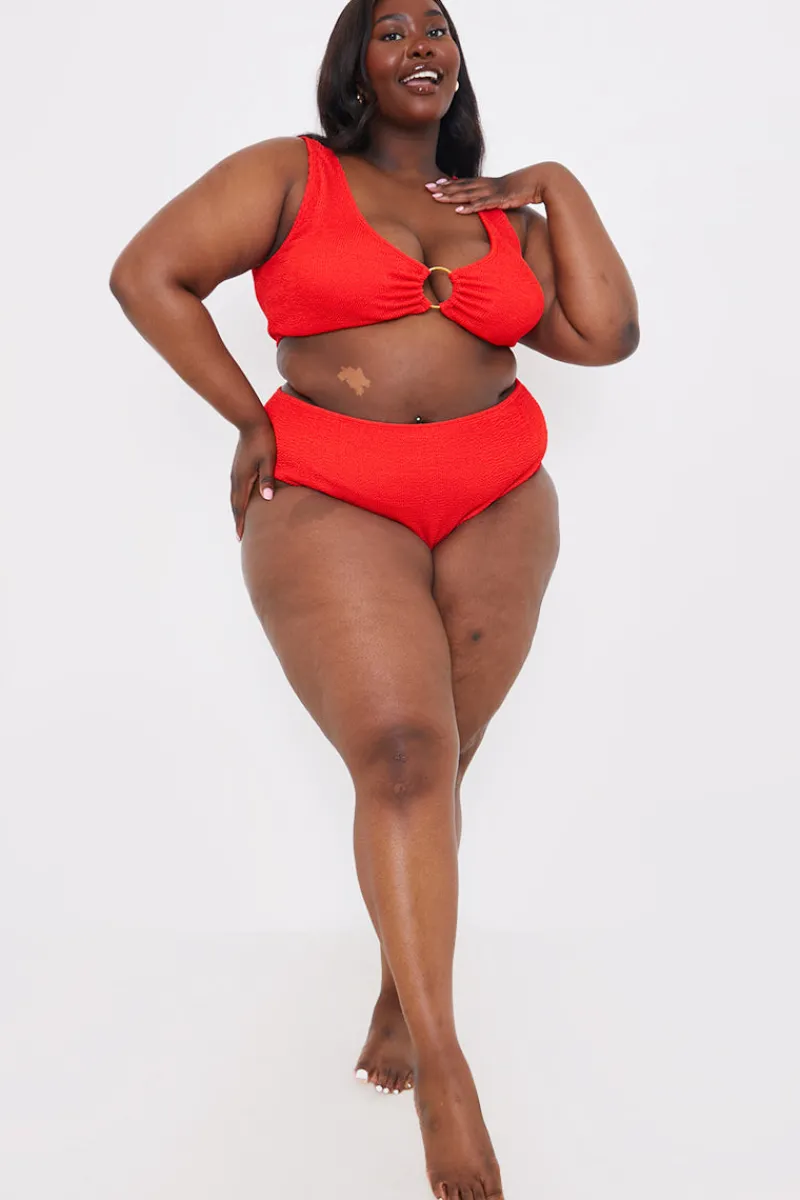 Control Textu High Waist Bikini Bottoms|In the Style Best