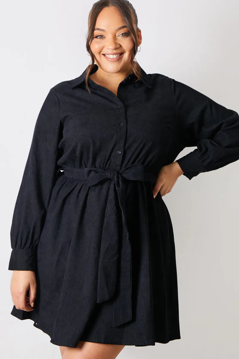 Corduroy Shirt Dress|In the Style Sale