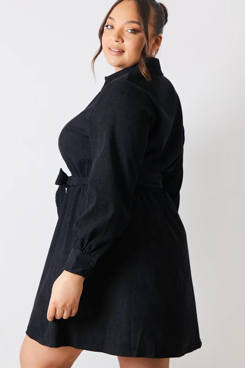 Corduroy Shirt Dress|In the Style Sale