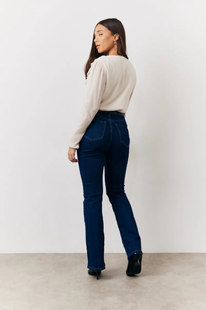 Button Front Frill Bodysuit|In the Style Outlet