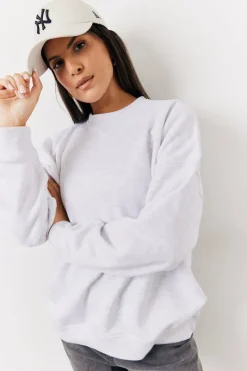 Crew Neck Fleeceback Sweater|Fits Sale