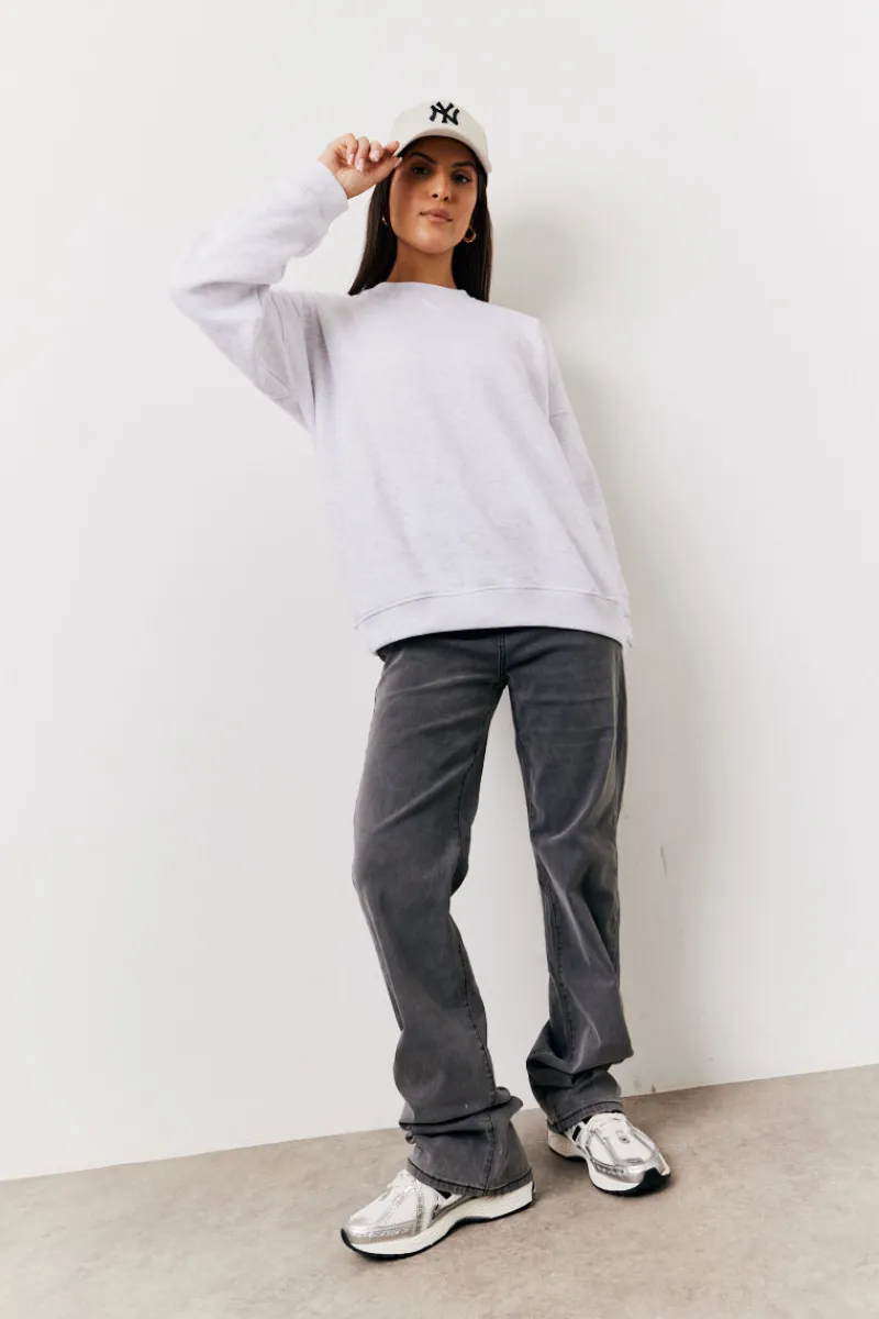 Crew Neck Fleeceback Sweater|Fits Sale