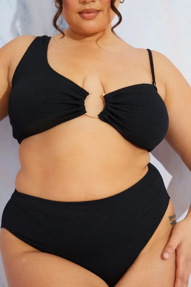 Crinkle High Leg Bikini Bottoms|In the Style Sale