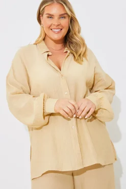 Crinkle Oversized Shirt|In the Style Clearance