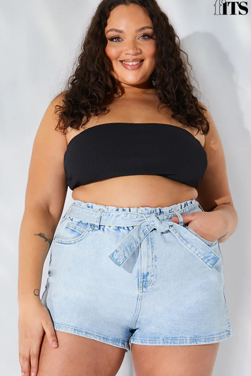 Denim Paper Bag Short|Fits