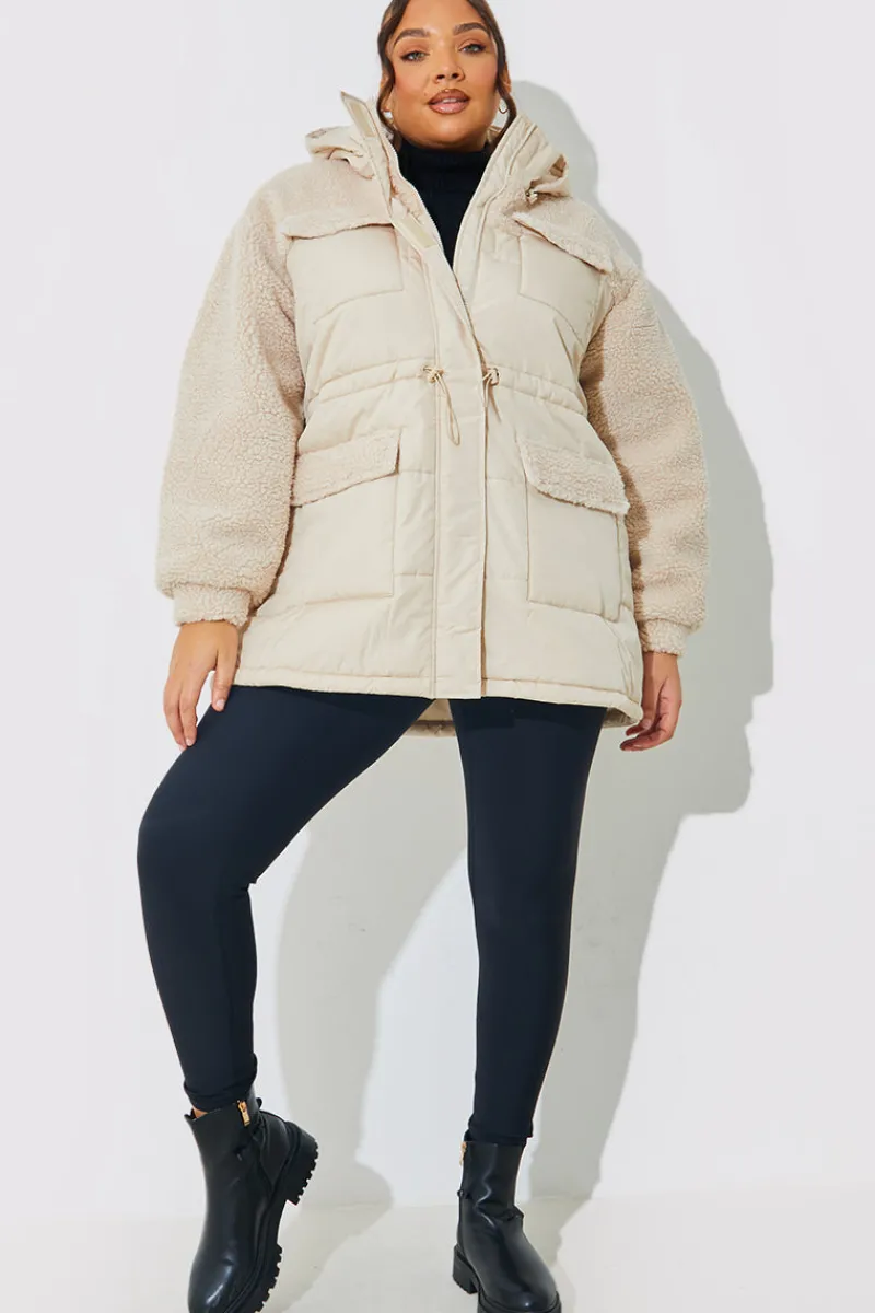 Detachable Hood Borg Puffer Coat|In the Style New