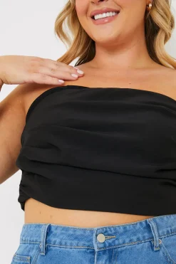 Draped Strapless Corset Top|In The Style Outlet
