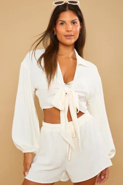 Drawstring Co-Ord Shorts|In the Style Discount