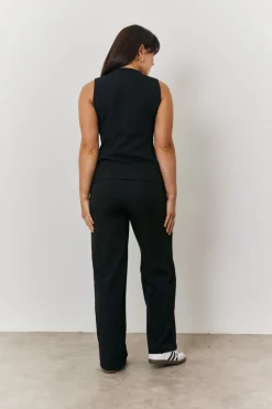 Elasticated Mid Rise Wide Leg Trouser|In The Style