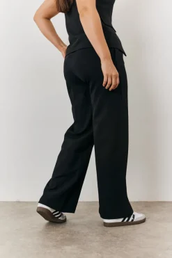 Elasticated Mid Rise Wide Leg Trouser|In The Style
