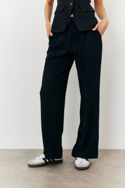 Elasticated Mid Rise Wide Leg Trouser|In The Style