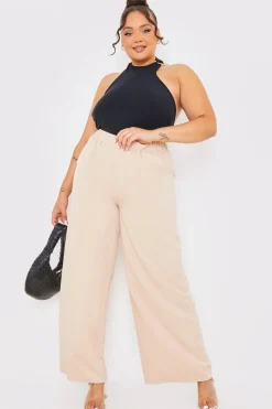 Elasticated Waist Wide Leg Trousers|In the Style